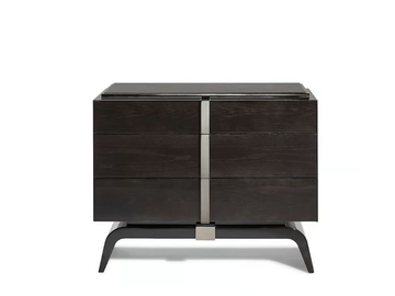 MATIGNON - Wooden bedside table with drawers by HUGUES CHEVALIER - view 2